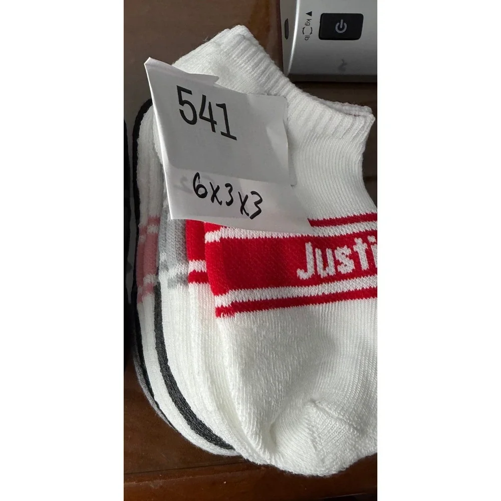 Justice Girls No Show Socks 6 Pair White Grey Black Pink Sport Size M Size 1Y 3Y